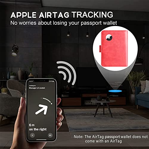 Image of Airtag Passport Holder for Travel Essentials, Passport Cover, Rfid Wallet | Travel Wallet, Leather, Passport Case, Travel Accessories, Vacation Luggage Must Haves, for Men Women
