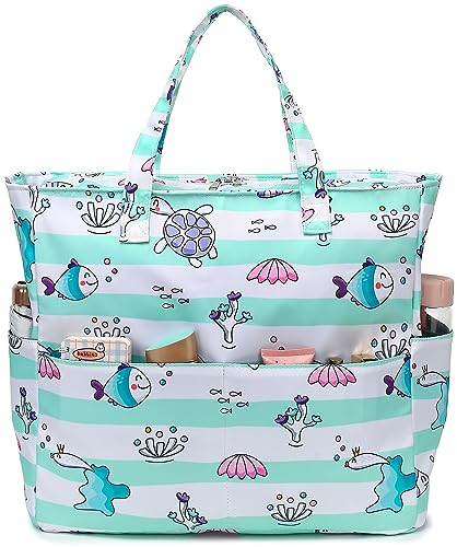 Bolsas de playa impermeables para escapadas de fin de semana y días de piscina en verde