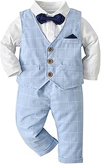 Aduya Baby,Clothing,Baby Boys 0-24m,Christening Gowns & Clothing Baby Boy Clothes Boys Wedding Dress Suits Toddler Formal Waistcoat Outfits Little Birthday Christening Gifts