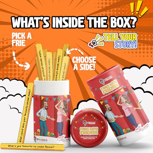Image of popcorn Games & Puzzles Stick Game for Kids, Teens, and Adults, Funny Questions, Conversation Starter (6 to 99 Age)