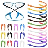 Glasses Strap WSYUB 12Pcs Kid Silicone Eyeglasses Strap Colorful Sunglasses Band, and 24Pcs Anti-slip Ear Grip Hook, Sports Eyeglasses Strap Soft Elastic Eyewear Retainer Special Design for Kids Babys