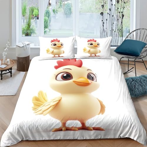 Housse de couette poulet 3D pour des nuits douces et joyeuses - 4