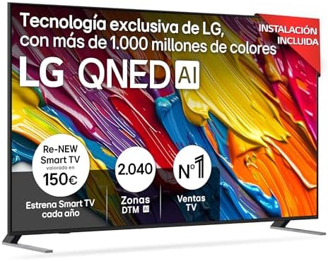 LG 75QNED84A6C - TV 75", 4K QNED EVO, Smart TV, WebOS 25, Procesa...