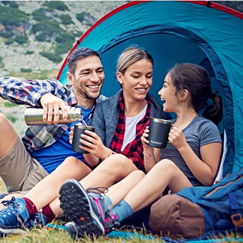 Kyredino 12 Oz Stainless Steel Insulated Coffee Mug With Lid And Handle, Double Wall Vacuum Insulated Coffee Travel Mug, Powder Coated Navy Blue #TOP6