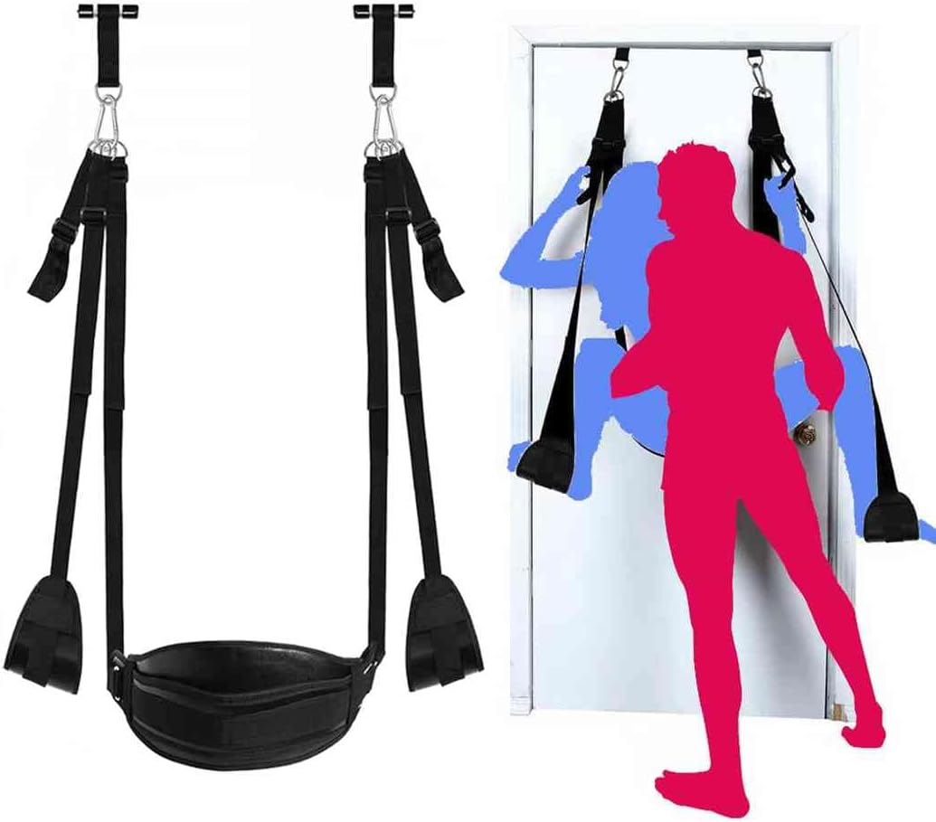 Door Swing for Adults Frequent Flyer Swing Sex Adults Plus Size Over Door 400lbs Sex furniture Adult Swing for Bedroom Bondage Sex Toys Sex Love Sling With Soft Seat Door Sex Swing for Couples Sweater
