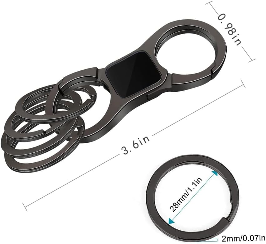 Chaveiro de liberação rápida com 4 chaveiros, organizador de chaves de carro resistente para homens e mulheres. Chaveiro de liberação rápida com 4 chaveiros, organizador de chaves de carro resistente para homens e mulheres.