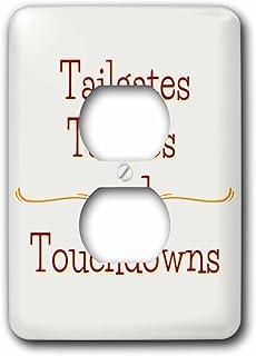 3dRose Text of Tailgates Tackles and Touchdowns - Light Switch Covers (lsp-378011-6)