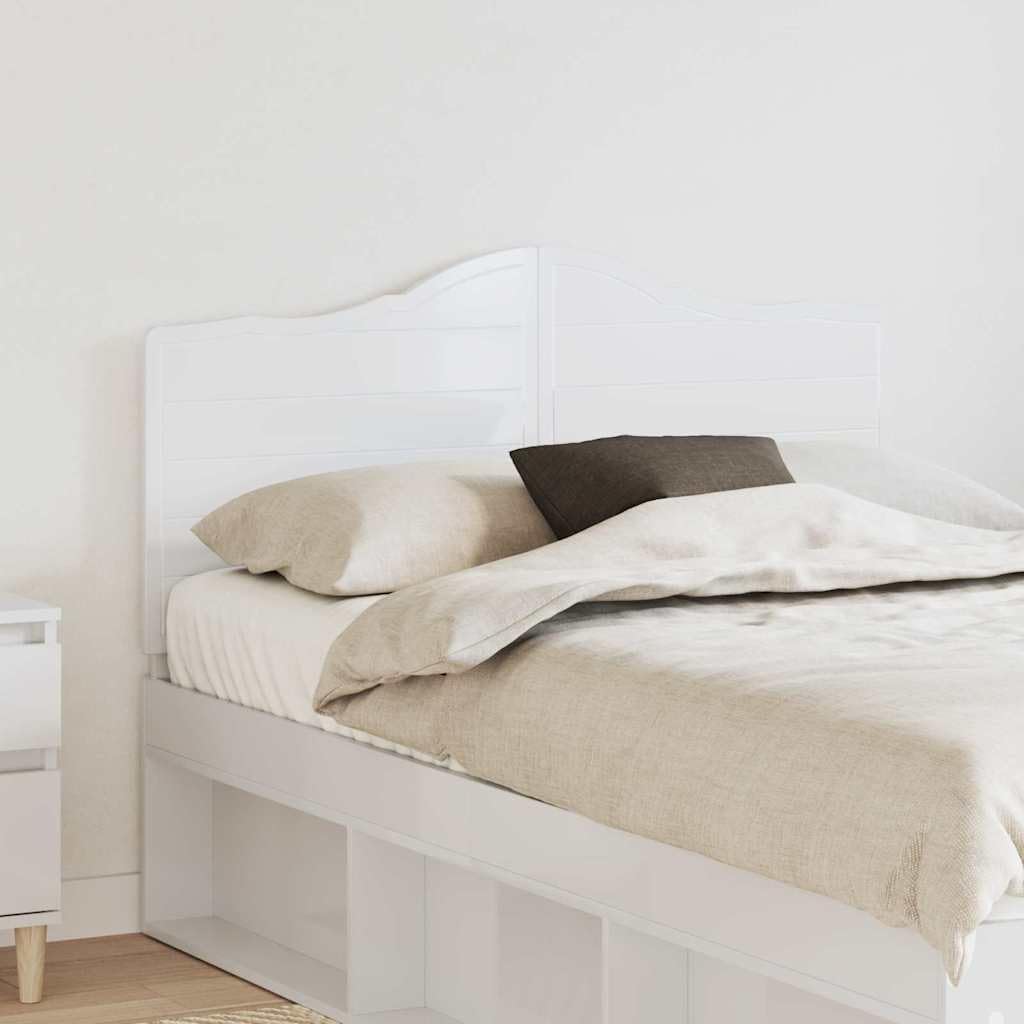 135 cm Gloss White Headboard for King Size or Small Double Beds, Modern Wall-Mounted Engineered Wood Large Head Board Panels 138 x 100 cm for Bedroom and Guest Room
