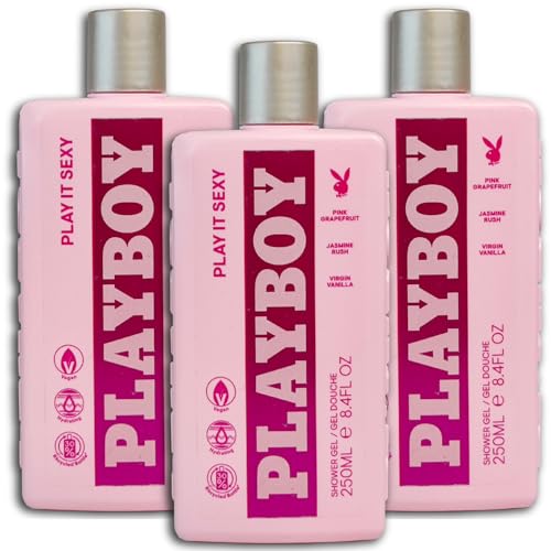 Gel de ducha Playboy Play It Sexy 3 x 250 ml