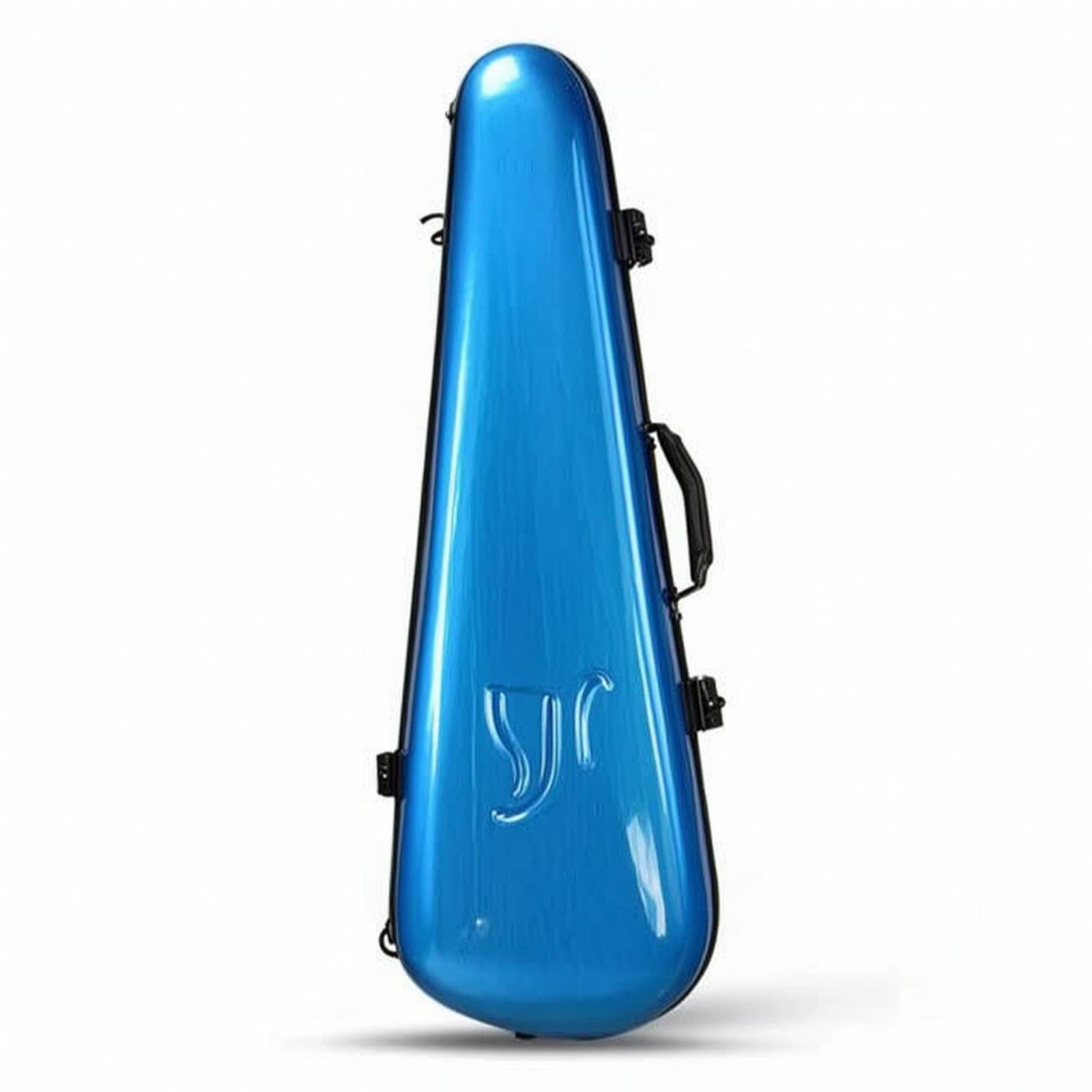 Firm-Body Violin Case Aerodynamic 4/4 Violin Case Resilient for Violinists, Artists, Storage, School Blue Brushed-image-21