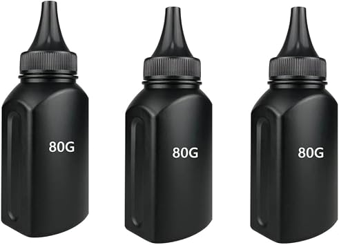 80G Black Toner Powder Compatible with HP CB436A 436A 435A 388A 278A CE285A 285A for Canon 328 326 912 325 725 925 313 713 Laser Printers Color 3 Bottle