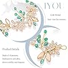 IYOU Cristal De Mariée Cheveux Vigne Vert Strass Mariage Bandeau Feuille Perles Casque Bal de Promo Faire la Fête Accessoires pour Cheveux pour Mariées et Demoiselle D'honneur #3