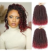 Passion Twist Crochet Hair 10Inch Passion Twist Hair 8 Packs Soft Pre-Twisted Short Crochet Hair ...