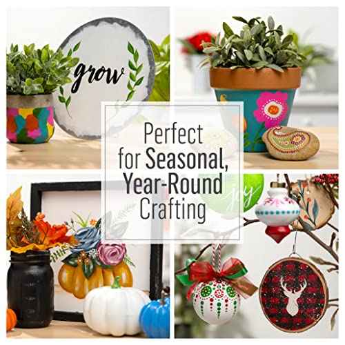 FolkArt PROMO830 Multi Satin Finish Acrylic Craft Paint Set Designed for Beginners and Artists, Non-Toxic Formula That Works on All Surfaces, 2 oz, 2 Fl Oz (Pack of 12), 12 Colors May Vary, 24 - Image 9