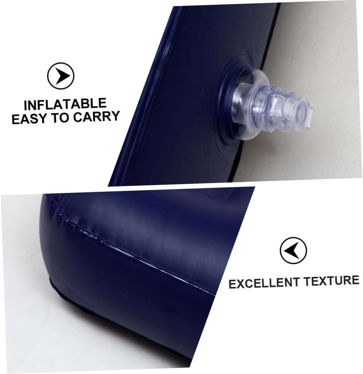 CALLARON Single Air Mattress Inflatable Bed with Flocked PVC Surface Portable Outdoor Sleeping Cushion for Camping and Travel
