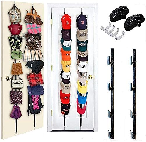 Cap Bag Rack Wall Door Hanger Holder Hook Storage Organizer 32 Baseball Hats Visors