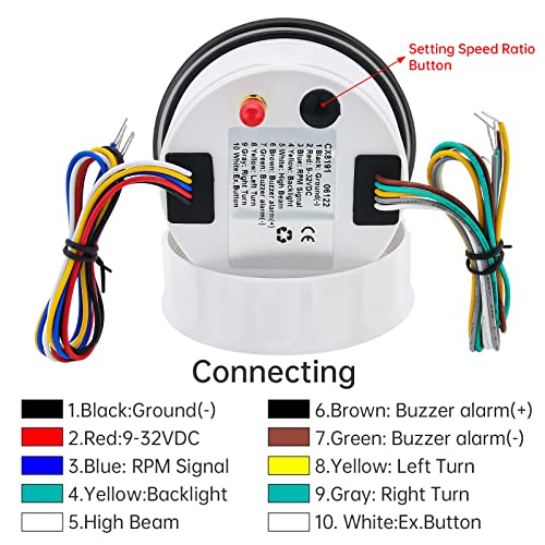 Artilaura Gps Speedometer 0-120Mph With Tach 8000 Rpm Tachometer 85Mm 3 3/8" Auto Gauge (All Black) #TOP5