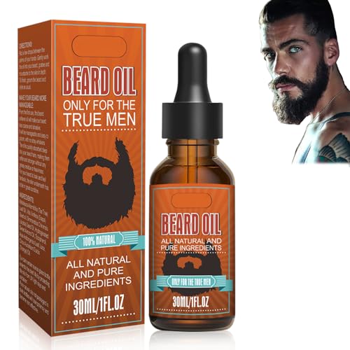 Rostblant Huile de croissance de barbe, sérum de croissance de barbe pour hommes, fête des pères Stimule la croissance de la barbe, épaissit et renforce la croissance des cheveux et de la barbe