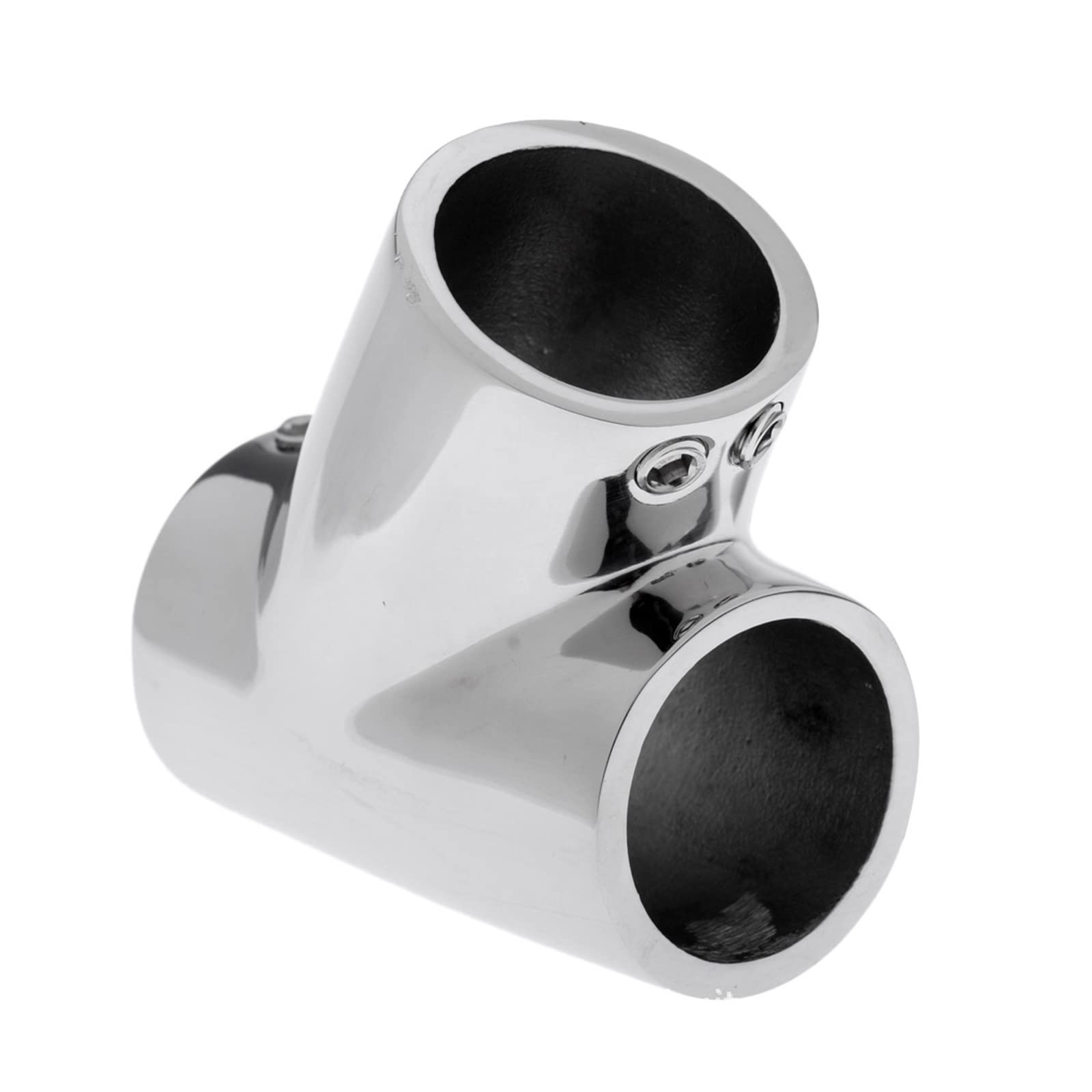 Seveqis Silver 22/25Mm 316 Stainless Steel Ship Yacht Accessories Marine Hardware Pipe Fittings Inclined Tee 60°(25Mm)