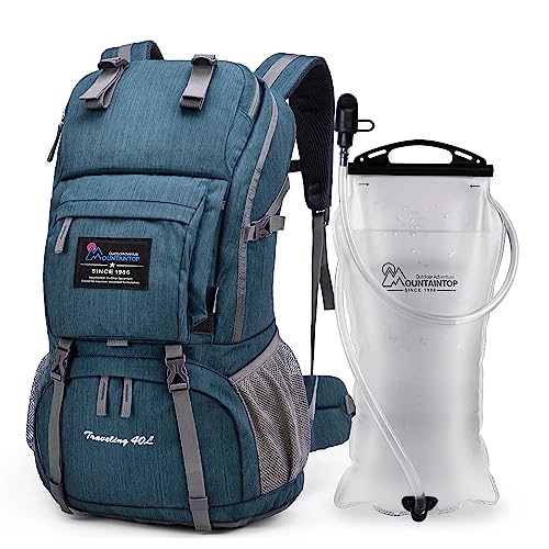 Mochila de senderismo 40L MOUNTAINTOP con hidratación y lluvia