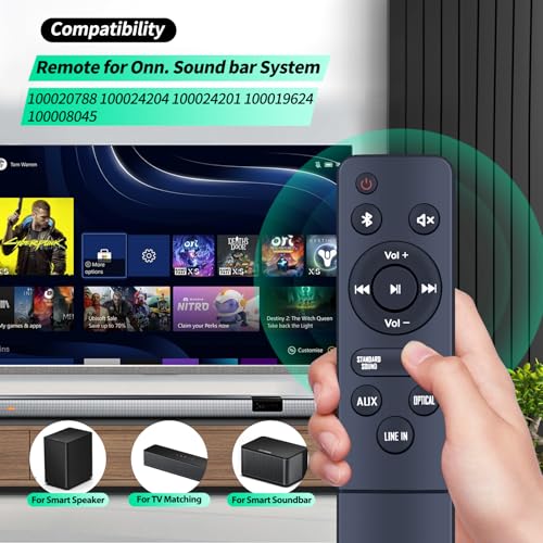 Télécommande de rechange pour barre de son Onn 100008045 100020788 audio - 2
