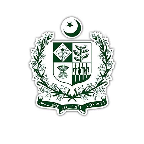 Pakistani Emblem Sticker Decal Vinyl Pakistan Flag PAK PK Bumper Sticker Vinyl Sticker Car Truck Decal 5"
