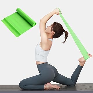 Resistance Bands Stretch Bands for Exercise Long Pilates Flexbands for Physical Therapy Workout Green
