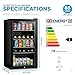 Subcold Super85 LED - Under-Counter Fridge | 85L Beer, Wine & Drinks Fridge | LED Light + Lock and Key | Energy Efficient (Black, 85L)…