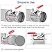 PATIKIL HVAC Duct Manual Volume Backdraft Damper, 4 Inch, 2 Pcs Airflow Ducting Branch Vent Damper Air Control Valve, Adjustment Handle Stainless Steel, for HVAC