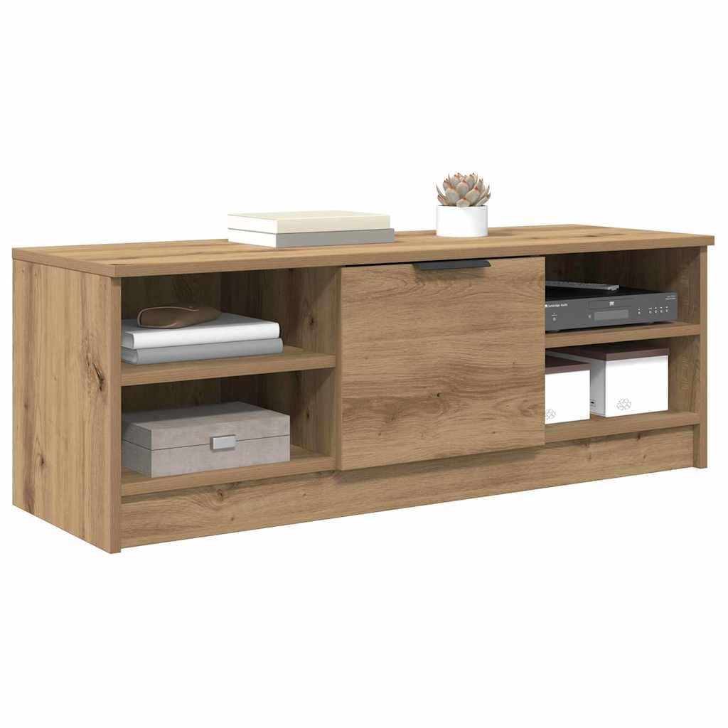 vidaXL TV Cabinet Artisan Oak 102 x 35 x 36.5 cm Engineered Wood, Living Room, Rectangular Media Console, Modern Storage Solution, Sleek Tv Stand, Versatile Entertainment Cabinet, Durable Unit