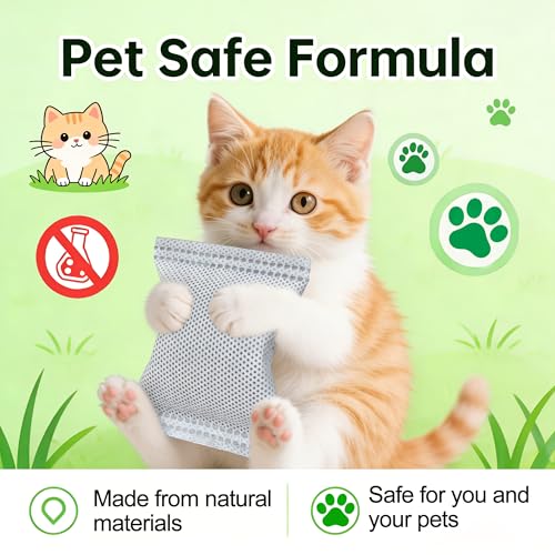 Image of NewKe 12Pcs Activated Carbon Odor Remover Refills for Hooded Cat Litter Box | Activated Charcoal Filters Replacement, Odor Eliminator for Automatic Litter Box, Filters for Pet Odor, Keep Home Fresh