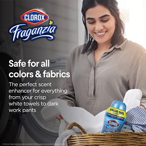 Image of Clorox Fraganzia Laundry Scent Booster Crystals, In-Wash Fragrance Beads for Fresh-Smelling Clothes & Linens, Safe for All Fabrics & Colors, Easy-Pour Bottle, Morning Sky Scent, 70 Oz