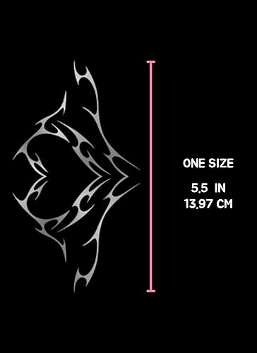 Miniatura 3 de Tatuajes de cibersigilismo  Cosplay sexy súcubo temporal  Tatuaje corporal de anime Kawaii para disfraces de juegos de rol (plateado)