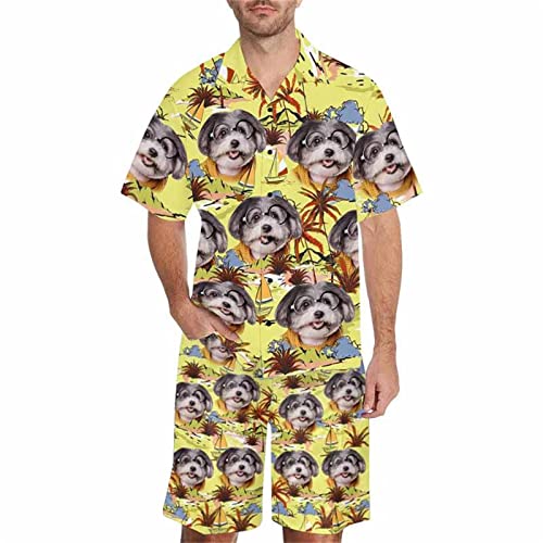 Custom Shirt & Shorts Sets Hawaiian Personalized Photo With Face Beach Outfit Suit Boyfriend Husband Or Father Gift