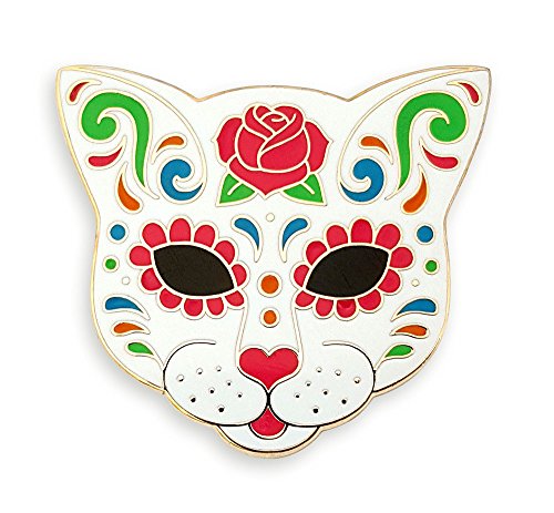 Pin's en émail tête de mort en sucre Pinsanity en cuivre laiton anti-ternissement de 1.25 inch