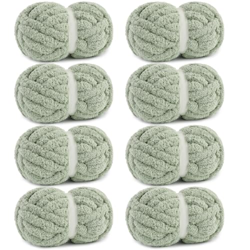 Image of HOMBYS #12 Mage Jumbo Chunky Chenille Yarn for Hand Knitting & Crocheting