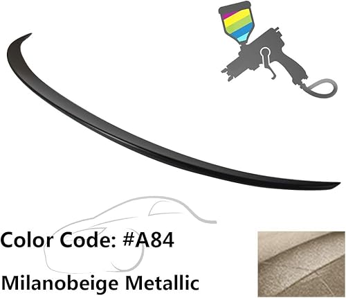 Miniatura 6 de IKON MOTORSPORTS, Alerón de maletero compatible con BMW Serie 5 F10 Sedan de 4 puertas, estilo M5 pintado #A17 Havanna Metallic ABS cubierta de tapa