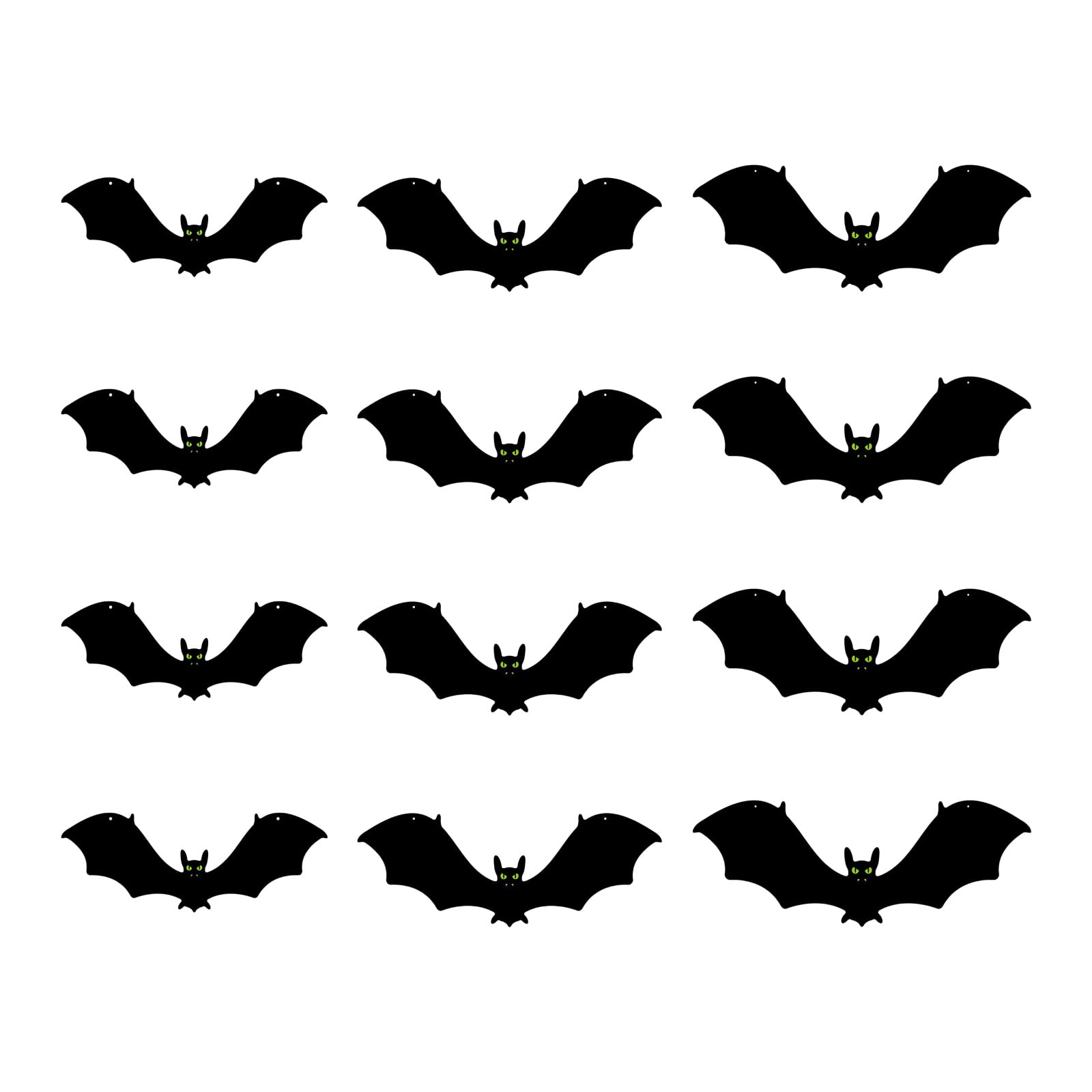 carotoe 12Pcs Halloween Hanging Bats Ornament Realistic Flying Bat for Party Decoration Haunting Indoor and Outdoor Accessory Halloween Yard Decoration