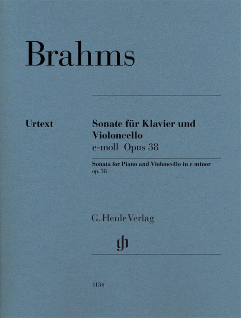 Sonata for Piano and Violoncello - op. 38 - E minor - revised edition - with marked and unmarked string part - ( HN 1134 ): revidierte Ausgabe