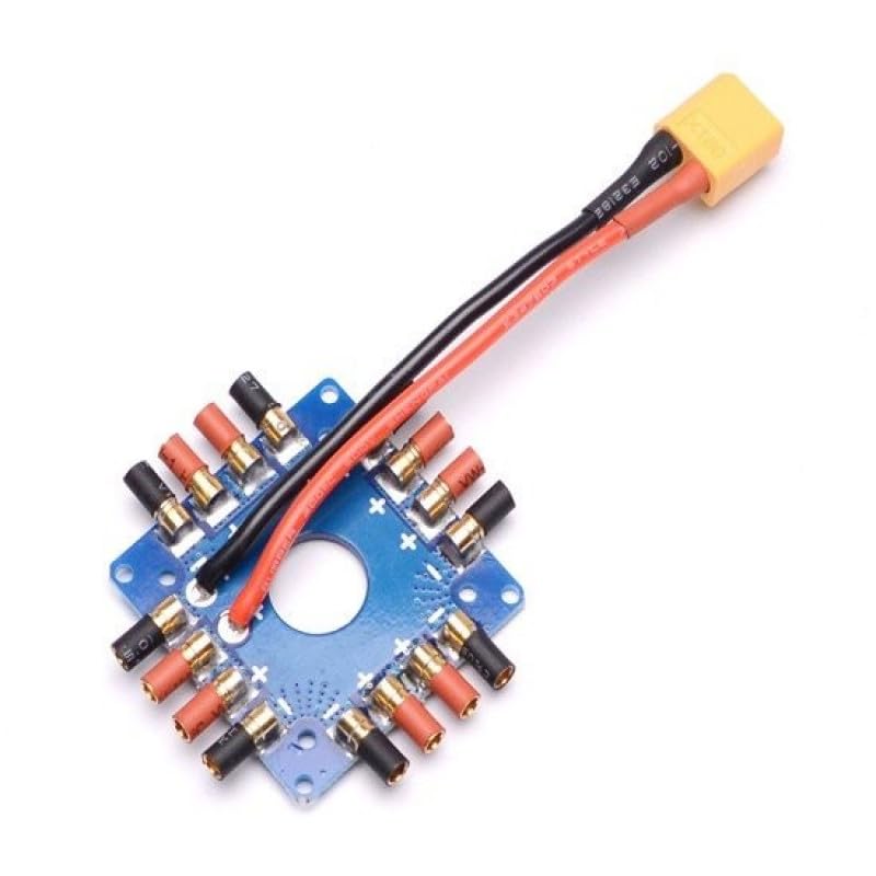 RIDEN ESC Power Distribution Board Soldered XT60 Plug and 3.5mm Banana Bullet Connectors For 250mm Multicopter FPV (B0CMMLKMFL) Amazon Price History, Amazon Price Tracker