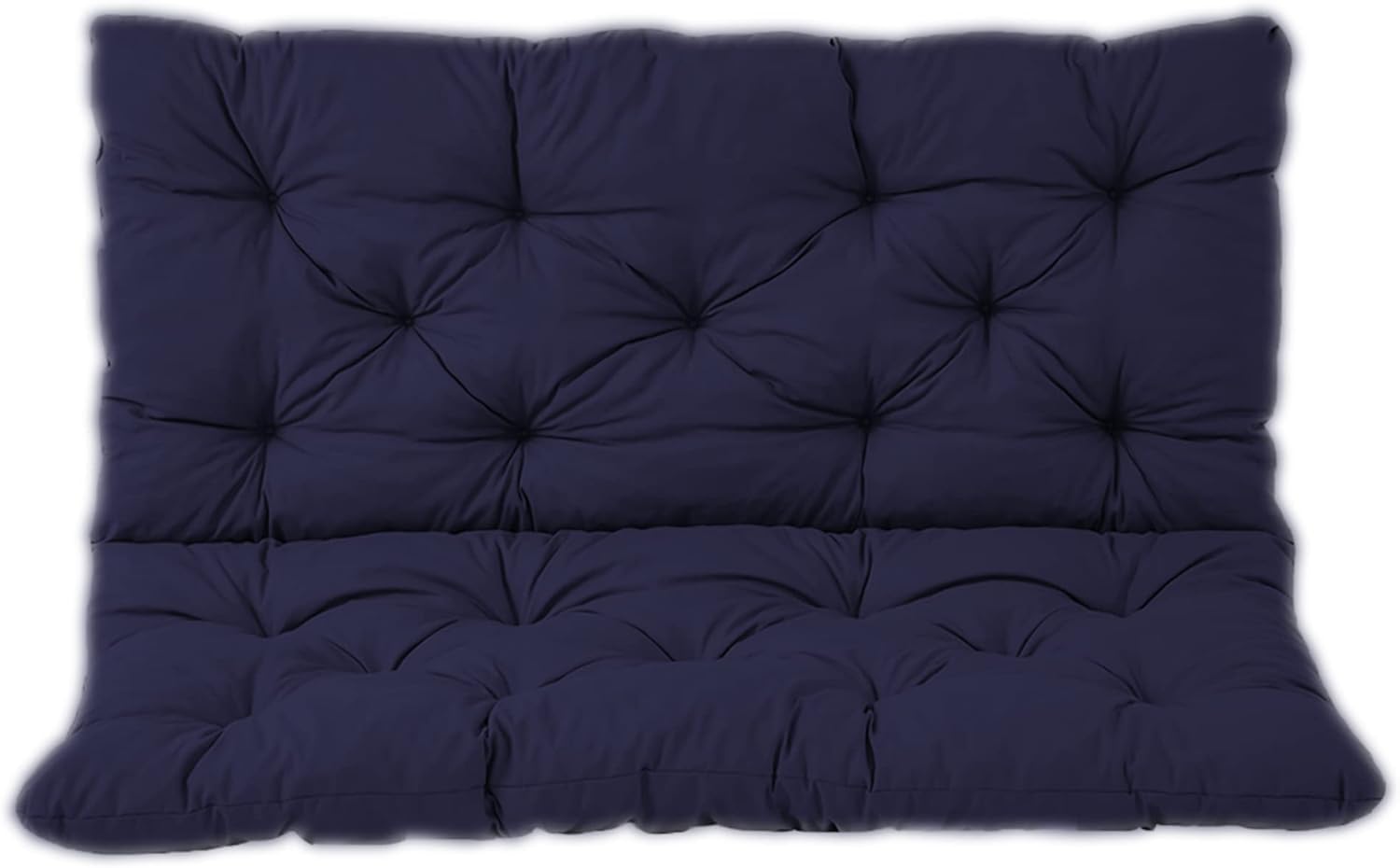 Sangles de banc d'extérieur avec dossier – Sangles de rechange douces pour balancelle de jardin 2/3 places incluses – 150 x 100 x 8 cm – Bleu marine