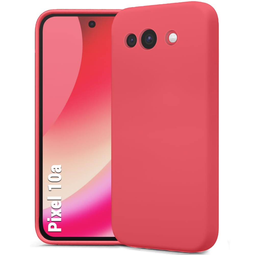 TheGiftKart Genuine Liquid Silicone Back Cover Case for Google Pixel 10A | Soft Micro-Fibre Lining Inside | Camera Protection Bump | Shockproof Cover Case for Google Pixel 10A (Silicone, Berry)
