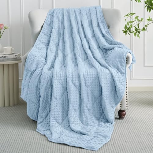 Image of Mr. Sandman Cooling Weighted Blanket for Adults, Queen Size 12 lbs, 48″x72″
