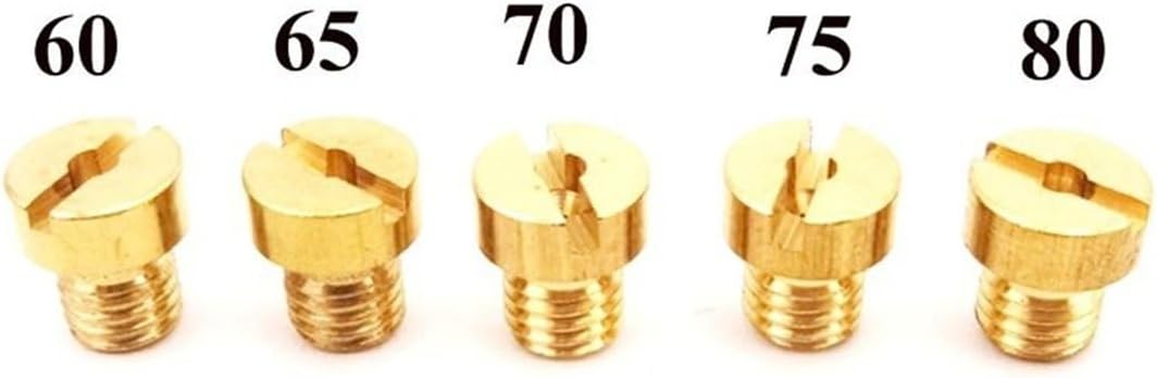 5mm Replacement Carburetor Jets #60#65#70#75#80 for Dellorto SHA PHBG Carburetor - Compatible with Tomos A35, Targa, LX, Sprint