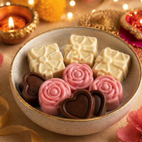 Image of 6 Pcs MIX Chocolate Gift Pack | Premium Handmade Chocolates | Dark, Milk & White Chocolate Gift Pack | Belgium Chocolate for Birthday Gift