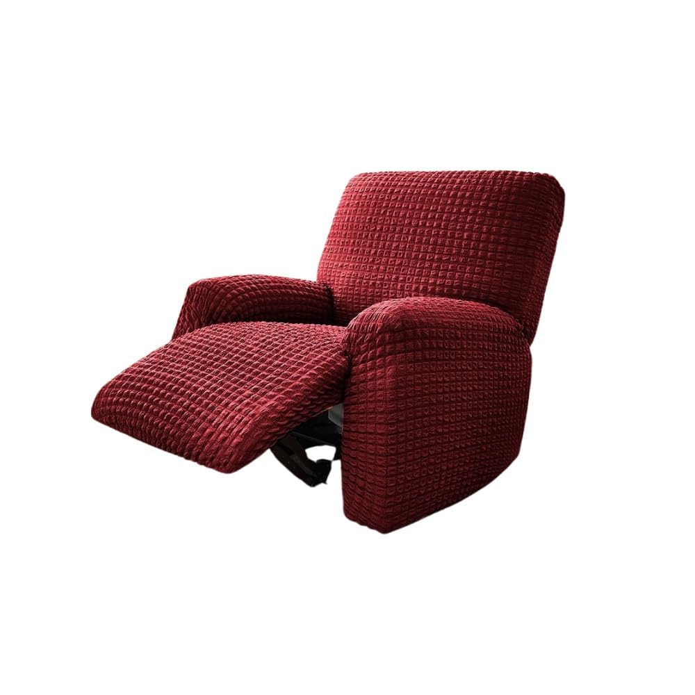 Funda elástica para sillón reclinable funda de sofá para silla elevadora protector de muebles colore rojo vino 2 asientos