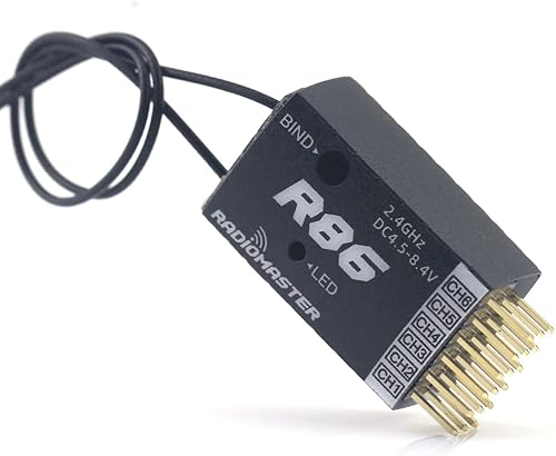 RadioMaster R86 6CH Receptor PWM SBUS Formato compatible con FrSky D8 para transmisores de radiomáster RC FPV Drone