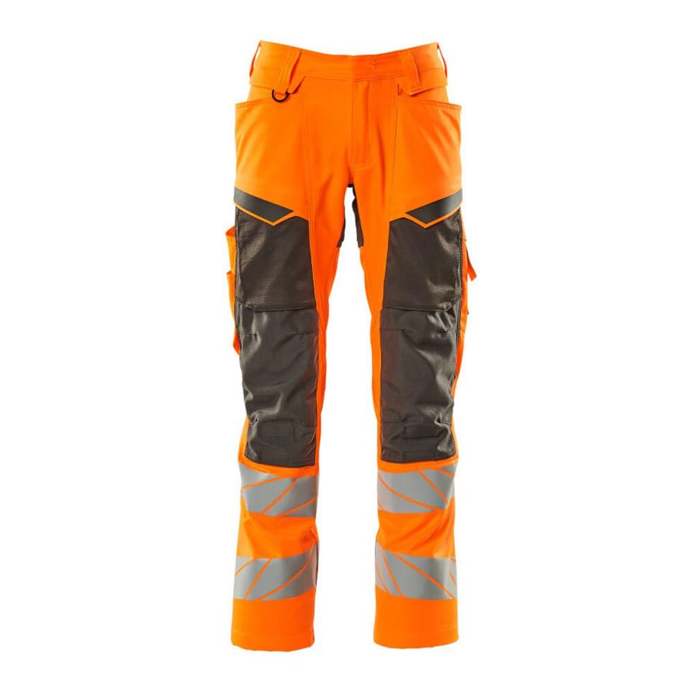 Mascot 19579-236-1418 Accelerate Safe Prowash Stretch Zones Zweifarbig Hose mit Knietaschen, Hi-Vis Orange/Dunkelanthrazit, 82C54 Größe
