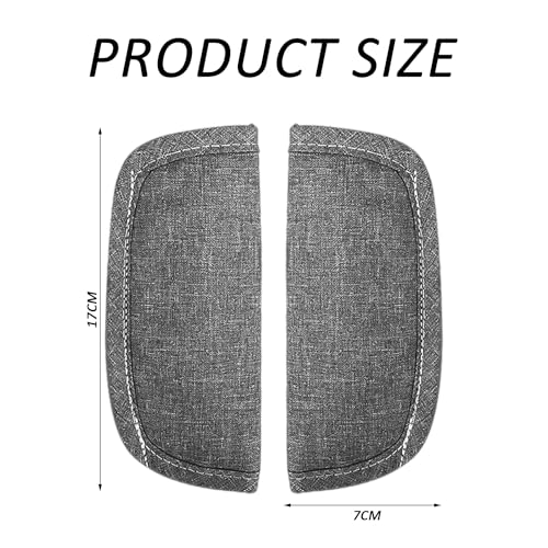 1 Paar graue Schultergurtpolster, Autositzgurtpolster, Babyautositzgurtpolster, Kinderwagengurte, Kindersitzgurtpolster, Kleinkindpolster-Schultergurte, Kinderwagen-Autositzgurtpolster