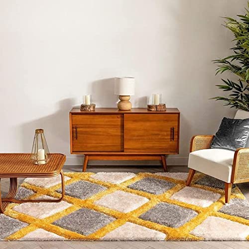 Image of Carpet Mahal Presence Gorgeous Design of Super Soft Shaggy Carpet for Living Room, Bedroom, Hall and Anywhere in Home. [2x5 feet]